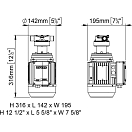 Купить Помпа импеллерная самовсасывающая Marco UP1/AC 1620011C 220 В 30 л/мин 1 бар 7ft.ru в интернет магазине Семь Футов