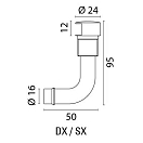 Купить Головка дренажная из полированной латуни Foresti & Suardi 172B.DX.L 16 мм правая с сеткой 7ft.ru в интернет магазине Семь Футов