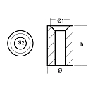 Купить Цинковый анод Tecnoseal 01163 Ø13x20мм цилиндрический для двигателей Yamaha 6-300лс 7ft.ru в интернет магазине Семь Футов