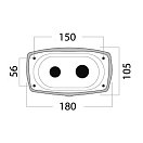 Купить Встраиваемый бокс для судового душа/смесителя New Edge 180x105мм с крышкой из белого пластика, Osculati 15.900.05 7ft.ru в интернет магазине Семь Футов