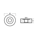 Купить Алюминиевый анод Tecnoseal 01250AL Ø20x7мм кольцевой для лодочных моторов Tohatsu 2.5-9.8лс/25-70лс 7ft.ru в интернет магазине Семь Футов