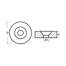 Купить Цинковый анод Tecnoseal 00823 Ø20x7мм кольцевой для ПЛМ Mercury 4-5лс 7ft.ru в интернет магазине Семь Футов