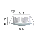 Купить Светильник светодиодный Foresti & Suardi Antares TP 6100.3200 Power Led 10 - 30 В 3,6 Вт с диммером белый свет 7ft.ru в интернет магазине Семь Футов