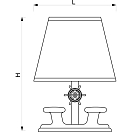 Купить Светильник настольный Foresti & Suardi "Битенг и Штурвал" 2210B.LPR E27 220/240 В 105 Вт 240 x 330 x 140 мм 7ft.ru в интернет магазине Семь Футов
