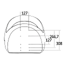 Купить Откидное сиденье ATTWOOD Centric II эргономичной формы 546х483х600мм без обивки, Osculati 48.408.10 7ft.ru в интернет магазине Семь Футов