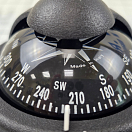 Купить Компас Riviera Comet 2" 81x42,5мм с черной конической картушкой в черном корпусе для установки на горизонтальную плоскость, Osculati 25.006.02 7ft.ru в интернет магазине Семь Футов