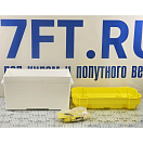Купить Ящик для АКБ 120Ач 440x240x260мм из белого/жёлтого полипропилена с ремнём и крепёжными пластинами, Osculati 14.546.02 7ft.ru в интернет магазине Семь Футов