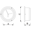 Купить Часы настенные кварцевые в латунном корпусе «Иллюминатор» Foresti & Suardi 2256.V диаметр 115 мм 7ft.ru в интернет магазине Семь Футов