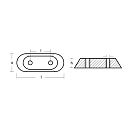 Купить Цинковый анод Tecnoseal 00912 60x23x12мм пластинчатый для двигателей Johnson-Evinrude 2-150лс 7ft.ru в интернет магазине Семь Футов
