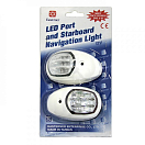 Купить Бортовые огни светодиодные Easterner C91106PW-B красный/зелёный 112,5° 12В 1,2Вт 95х60мм видимость 2 мили в корпусе из белого пластика с черной подкладкой для судов до 7м 7ft.ru в интернет магазине Семь Футов