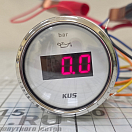 Купить Индикатор давления масла цифровой KUS KY15015 12/24В 0-10бар 10-184Ом IP67 Ø52мм белый циферблат/безель из нержавеющей стали 7ft.ru в интернет магазине Семь Футов