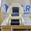 Купить Судовое кресло с болстером Delux Sport Marine Rocket MR18004 620x520x400мм без стойки обивка из бело-синего винила 7ft.ru в интернет магазине Семь Футов