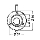 Купить Встраиваемый бокс для судового душа Ø89мм с пробкой из белого пластика, Osculati 15.900.19 7ft.ru в интернет магазине Семь Футов