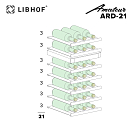 Купить Винный шкаф термоэлектрический двухзонный Libhof Amateur ARD-21 340х510х820мм для 21 бутылки черный с белой подсветкой и тонировкой стекла 7ft.ru в интернет магазине Семь Футов
