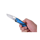 Купить Складной нож Wichard Offshore 65270 195мм зубчатое лезвие 80мм с открывалкой для бутылок из нержавеющей стали синий/черный для судов, купить спасательное снаряжение в интернет-магазине 7ft.ru в интернет магазине Семь Футов