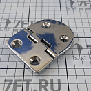 Купить Петля полукруглая несимметричная дверная Haice 191905401 70x40x4мм из полированной нержавеющей стали AISI316 7ft.ru в интернет магазине Семь Футов