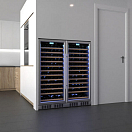 Купить Винный шкаф двухзонный с двумя дверцами Libhof Sommelier SOD-254 Silver 1190х680х1397мм на 254 бутылки серебристый встраиваемый/отдельностоящий 7ft.ru в интернет магазине Семь Футов