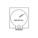 Купить Мойка круглая со смесителем Libhof SNG 420 Tap+ 420х145мм со стеклянной крышкой для автодомов и яхт 7ft.ru в интернет магазине Семь Футов