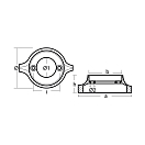 Купить Цинковый анод Tecnoseal 01000 Ø124x165x54мм кольцевой для двигателей BMW Sterndrive MARK1 7ft.ru в интернет магазине Семь Футов