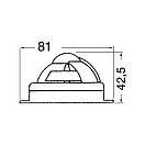 Купить Компас Riviera Comet 2" 81x42,5мм с черной конической картушкой в сером корпусе для установки на горизонтальную плоскость, Osculati 25.006.01 7ft.ru в интернет магазине Семь Футов