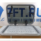 Купить Люк палубный распашной Poseidon Альбатрос 030841Т 600x800мм вырез 537x737мм стекло 8мм R83мм из алюминия с самоподдерживающейся крышкой 7ft.ru в интернет магазине Семь Футов