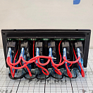 Купить Панель переключателей NEKEKE BP6S/P 180x130x110мм 12/24В со светодиодами 6 клавиш с автоматическими выключателями из черного АБС-пластика в комплекте с индикаторными наклейками 7ft.ru в интернет магазине Семь Футов