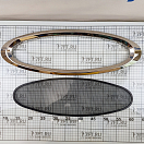 Купить Иллюминатор открывающийся овальный HMG JB Elliptical Port Light 593-518-05-02-02-1.00 220x553мм отделка из белого пластика в комплекте с кольцом из нержавеющей стали и москитной сеткой 7ft.ru в интернет магазине Семь Футов
