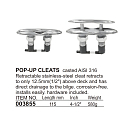 Купить Утка швартовая складная Homer 003855 115х38мм из нержавеющей стали AISI316 литая 7ft.ru в интернет магазине Семь Футов