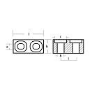 Купить Цинковый анод Tecnoseal 01203 48x24мм прямоугольный для двигателей Suzuki DT 90-225лс 7ft.ru в интернет магазине Семь Футов