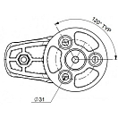 Купить Стопор кулачковый одинарный Spinlock PXR0206/SW для тросов Ø2-6мм до 140кг с поворотным основанием 360° 7ft.ru в интернет магазине Семь Футов