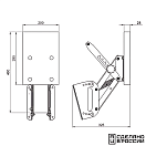 Купить Транец выносной регулируемый Техномарин 040404T 295х200х36мм 5-30° для ПЛМ до 15л.с. и 45кг из фанеры ФБС и нержавеющей стали AISI304 7ft.ru в интернет магазине Семь Футов