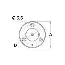 Купить Прямое врезное основание для поручня Ø95x141.5мм с поворотной крышкой нержавеющая сталь, Osculati 46.815.00 7ft.ru в интернет магазине Семь Футов