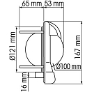 Купить Тактический компас Plastimo 64425 Contest 101 черный 12-24 В 100 мм устанавливается на переборку 7ft.ru в интернет магазине Семь Футов