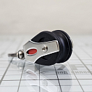 Купить Блок одношкивный Ronstan RF20100 шкив Ø20мм 250/550кг для троса Ø6мм шарикоподшипниковый с вертлюгом и скобой серебристый/чёрный 7ft.ru в интернет магазине Семь Футов