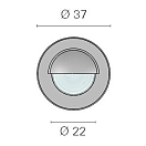 Купить Светильник светодиодный Foresti & Suardi Alphard V 5556.I.PB Power Led 10 - 30 В 1,5 Вт с диммером синий свет 7ft.ru в интернет магазине Семь Футов