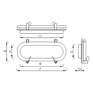 Купить Иллюминатор открывающийся Foresti & Suardi 6B.50.C  163 х 380 х 3 мм из хромированной латуни 7ft.ru в интернет магазине Семь Футов