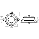 Купить Магниевый кольцевой анод Volvo Penta 875812 для моторов Saildrive 110S 106x138x43 мм, Osculati 43.530.11 7ft.ru в интернет магазине Семь Футов