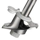 Купить Мачта выдвижная угловая с круговым огнём Evoled 360° серебристого цвета 12В 2Вт 1000мм с основание на горизонтальную поверхность и плоским креплением для судов до 20м, Osculati 11.039.64 7ft.ru в интернет магазине Семь Футов