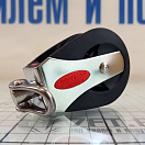 Купить Блок одношкивный Ronstan RF50100 50мм 500-1500кг для троса 12мм шарикоподшипниковый с вертлюгом и скобой серебристый/черный 7ft.ru в интернет магазине Семь Футов