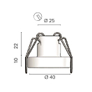 Купить Светильник светодиодный Foresti & Suardi Chara T 6070.3200 Power Led 10 - 30 В 1,5 Вт с диммером белый свет 7ft.ru в интернет магазине Семь Футов