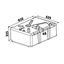 Купить Топливный бак 134л 810x625x315+48мм Ø16/38-50мм для бензина из сшитого полиэтилена ISO CE, Osculati 52.036.01 7ft.ru в интернет магазине Семь Футов