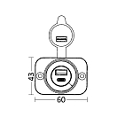 Купить Двойной разъем USB Type A+C 12/24В выходы 5В 2,1А из чёрного полиамида, Osculati 14.516.05 7ft.ru в интернет магазине Семь Футов