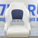 Купить Судовое кресло Newstarmarine Premium Captain's Bucket 75177WB 620x570x550мм без стойки обивка из бело-синего винила 7ft.ru в интернет магазине Семь Футов