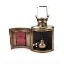 Купить Декоративная масляная лампа навигационного фонаря Nauticalia 4168 210мм красная из латуни/стали с анодированным покрытием 7ft.ru в интернет магазине Семь Футов