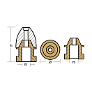 Купить Цинковый конический анод на вал Ø20-30мм Tecnoseal 00443 Ø38x65мм для гребных винтов Riva 7ft.ru в интернет магазине Семь Футов