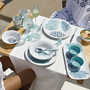 Купить Набор посуды на 6 человек Marine Business Mare 13144 24 предмета из белого/голубого меламина в сумке 7ft.ru в интернет магазине Семь Футов