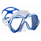 Купить Маска для плавания двухлинзовая из бисиликона Mares X-Vision LiquidSkin 411045 бело-синий/сине-белый 7ft.ru в интернет магазине Семь Футов