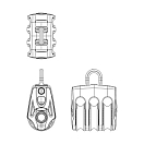 Купить Блок трехшкивный шарикоподшипниковый со скобой Ronstan Orbit Blocks™ серия 30 RF35302 Ø30мм 550/1100кг для троса Ø8мм из черного нейлона 7ft.ru в интернет магазине Семь Футов
