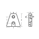 Купить Цинковый трапециевидный анод Tecnoseal 00723 60x56x14мм для двигателей Volvo Penta DPX 7ft.ru в интернет магазине Семь Футов