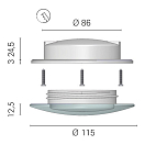 Купить Светильник галогеновый Foresti & Suardi Antares TG 6105 Halogen 12/24 В G4 макс. 20 Вт с диммером 7ft.ru в интернет магазине Семь Футов